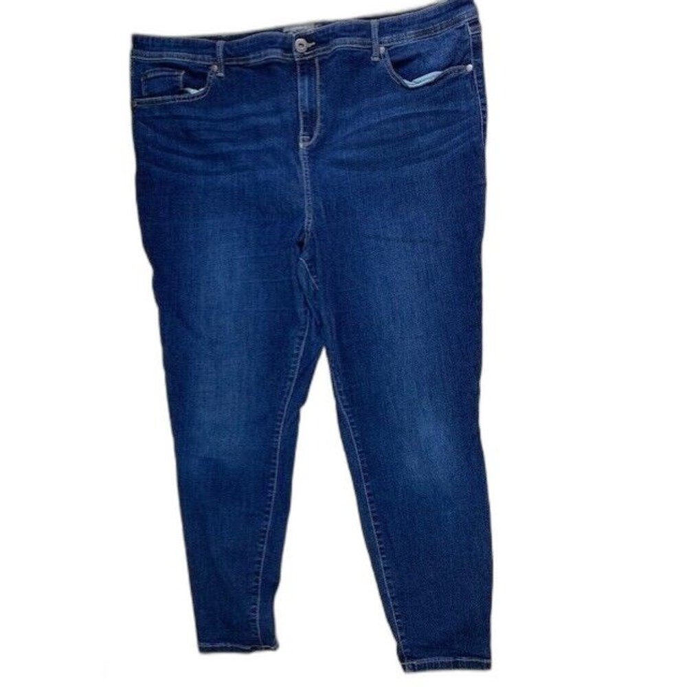 Torrid Size 26T Womens Jeans Mid Fit Super Skinny Dark Wash Stretch High Rise
